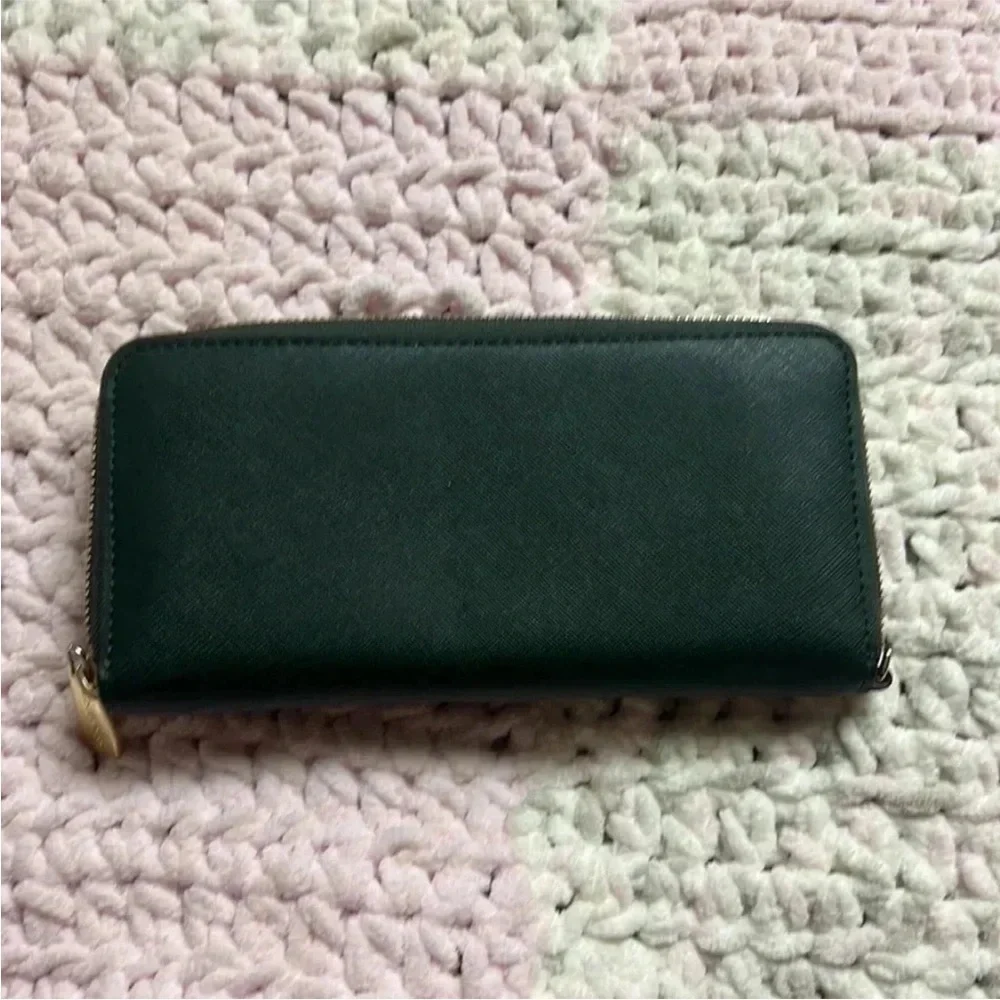 - Michael Kors green large wallet